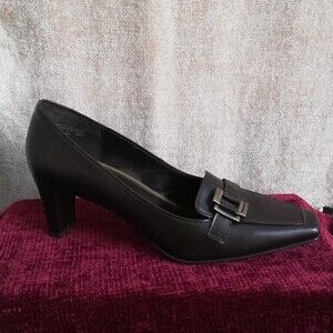 Covington Brown Buckle Pumps Size 10